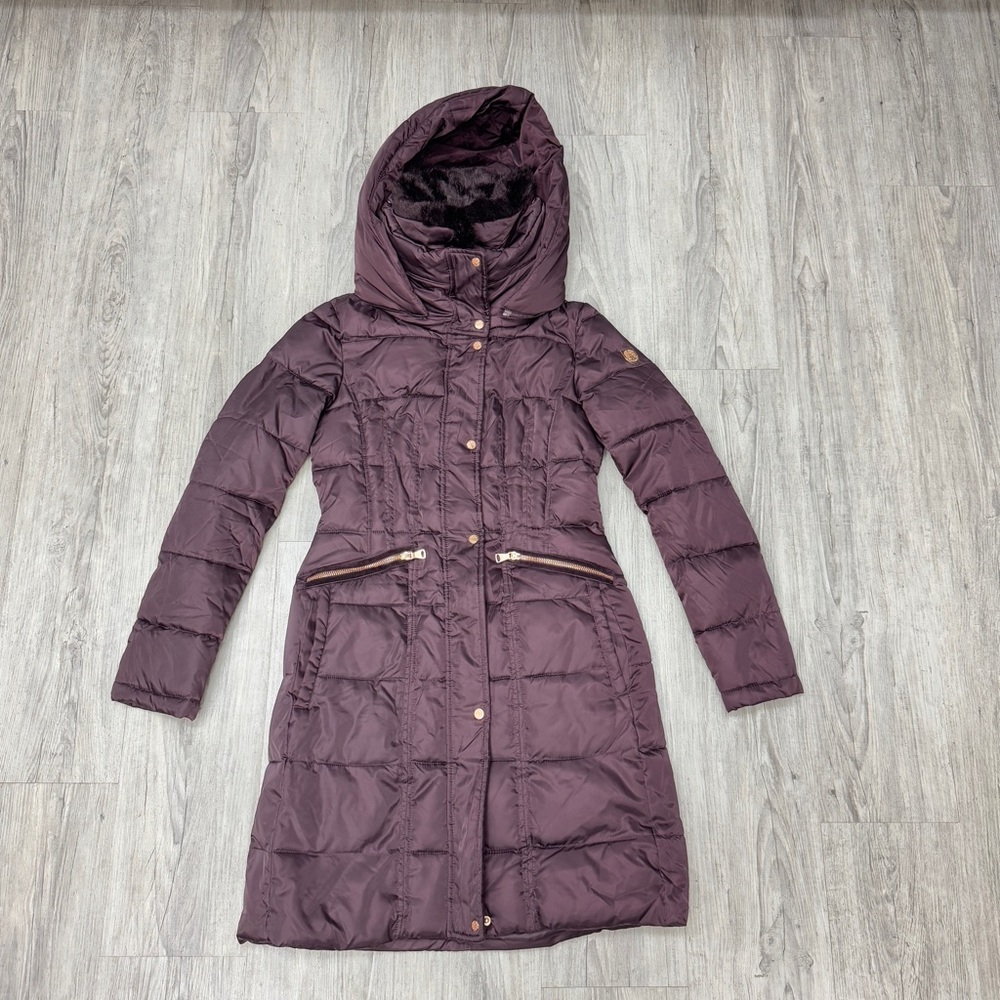 Vince Camuto Faux-Fur-Trim Zip-Pocket Puffer Coat size XS - Picture 4 of 10